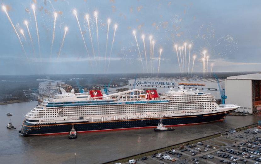 Disney Cruise Line's Newest Ship Disney Wish Floated Out
