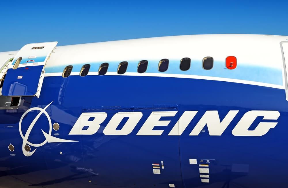 A Boeing branded plane 