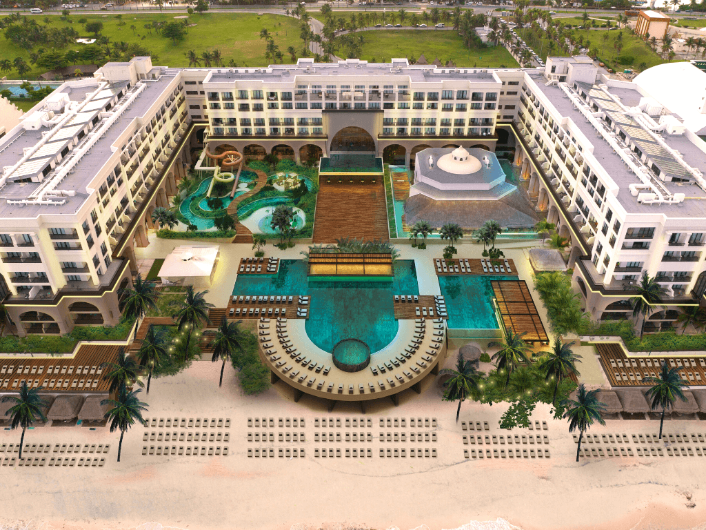 Rendering of the new Marriott Cancun, An All-Inclusive Resort 