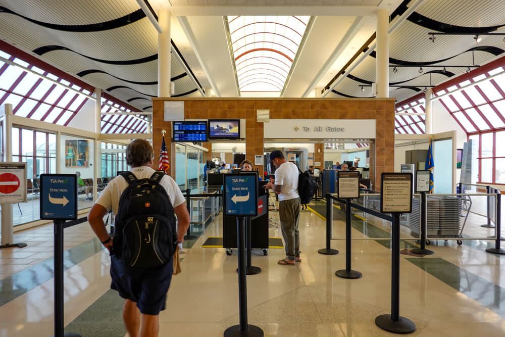 TSA PreCheck line Bloomington Airport 