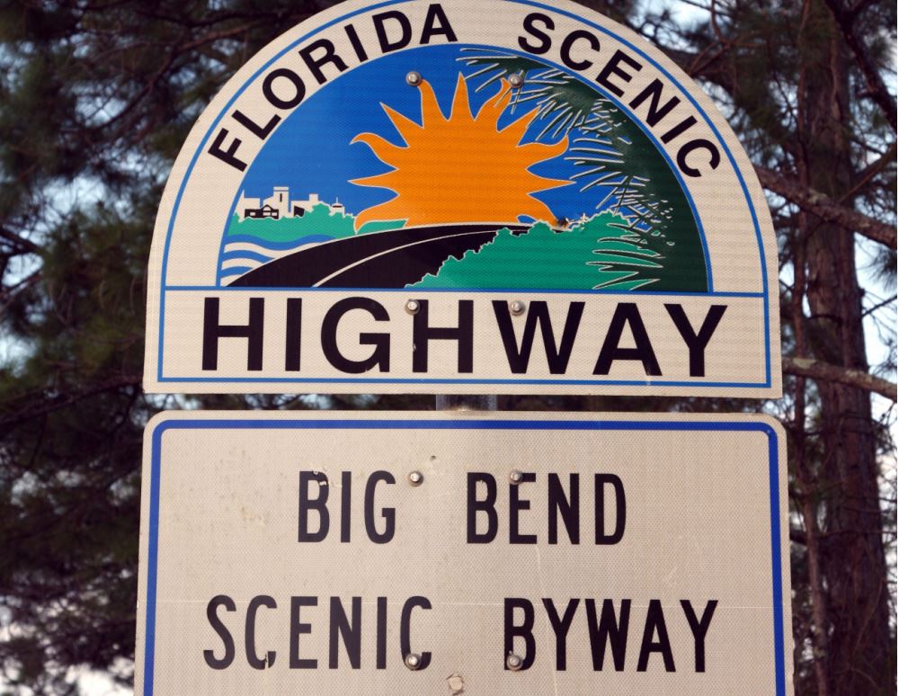 Highway sign for Florida's Big Bend 