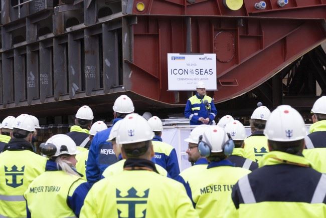Royal Caribbean Lays Keel for Icon of the Seas