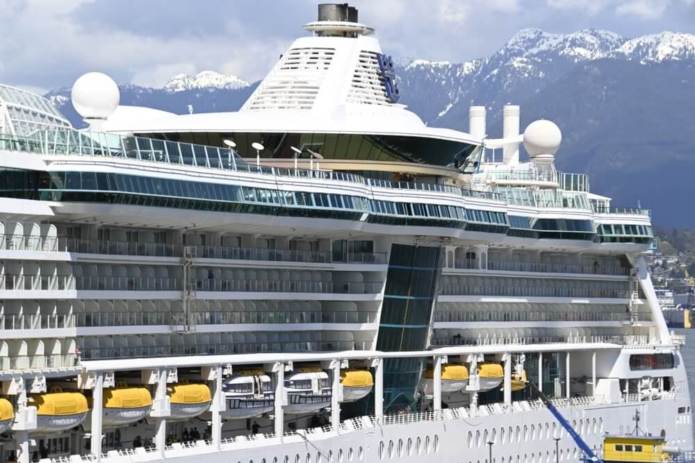 Royal Caribbean's Radiance of the Seas docked in Vancouver 