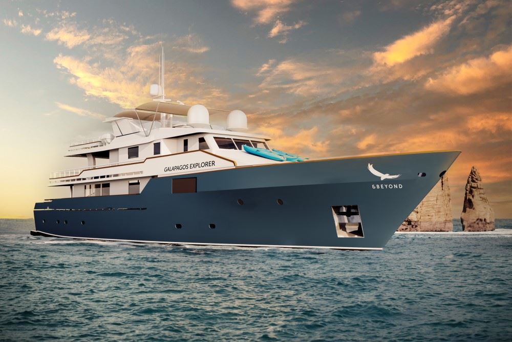 rendering of andBeyond's new Galapagos yacht 