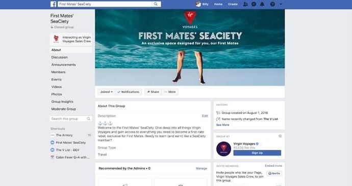 Virgin Voyages Launches Exclusive Travel Advisor Facebook Group