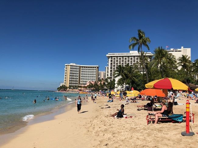 Waikiki Beach visit Oahu in the winter