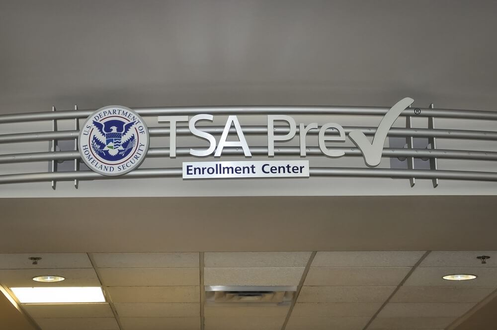TSA PreCheck Enrollment center sign 