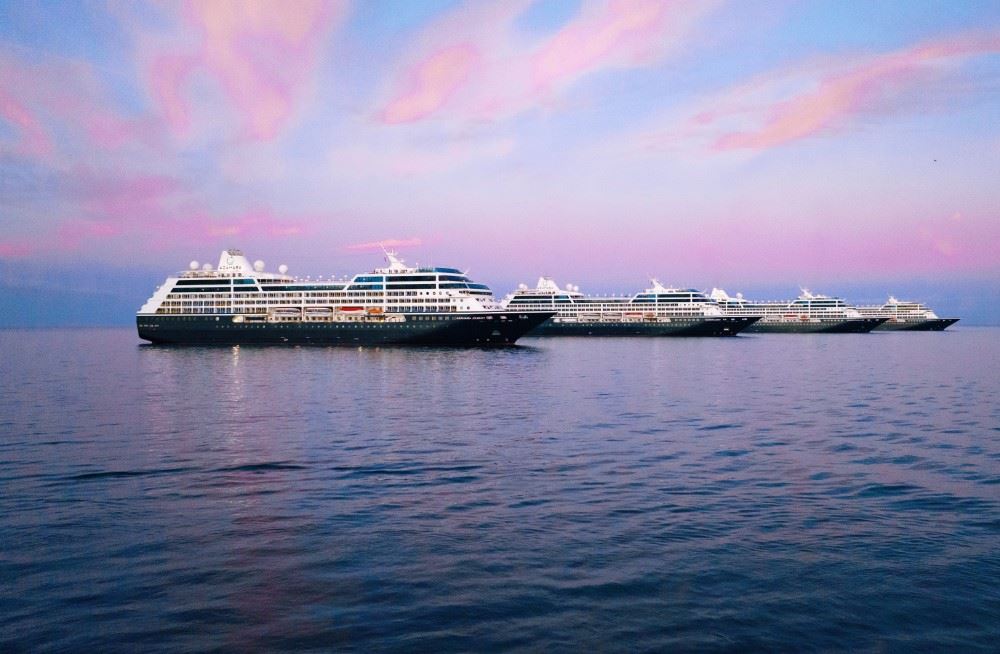four azamara cruise ships side by side
