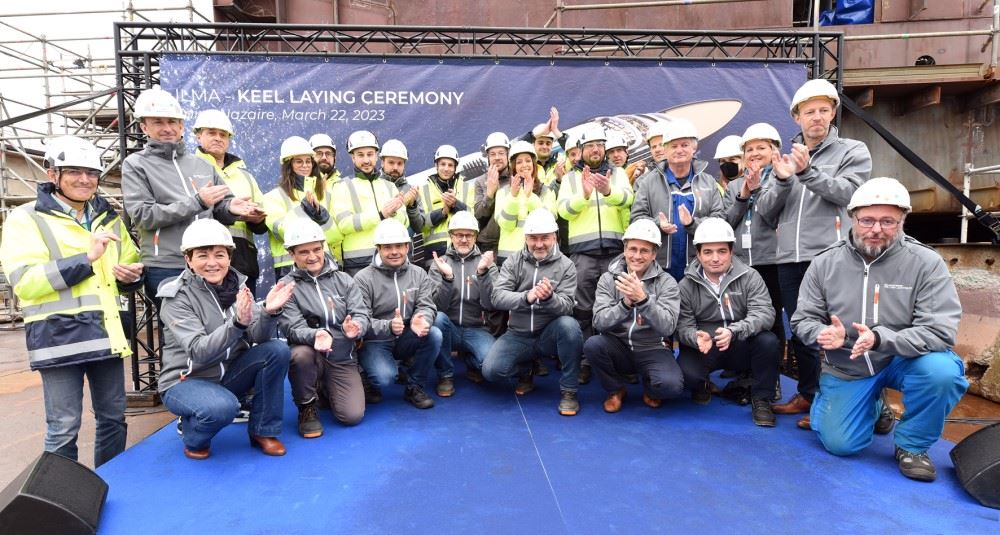 keel laying of the ritz-carlton yacht collection's ilma