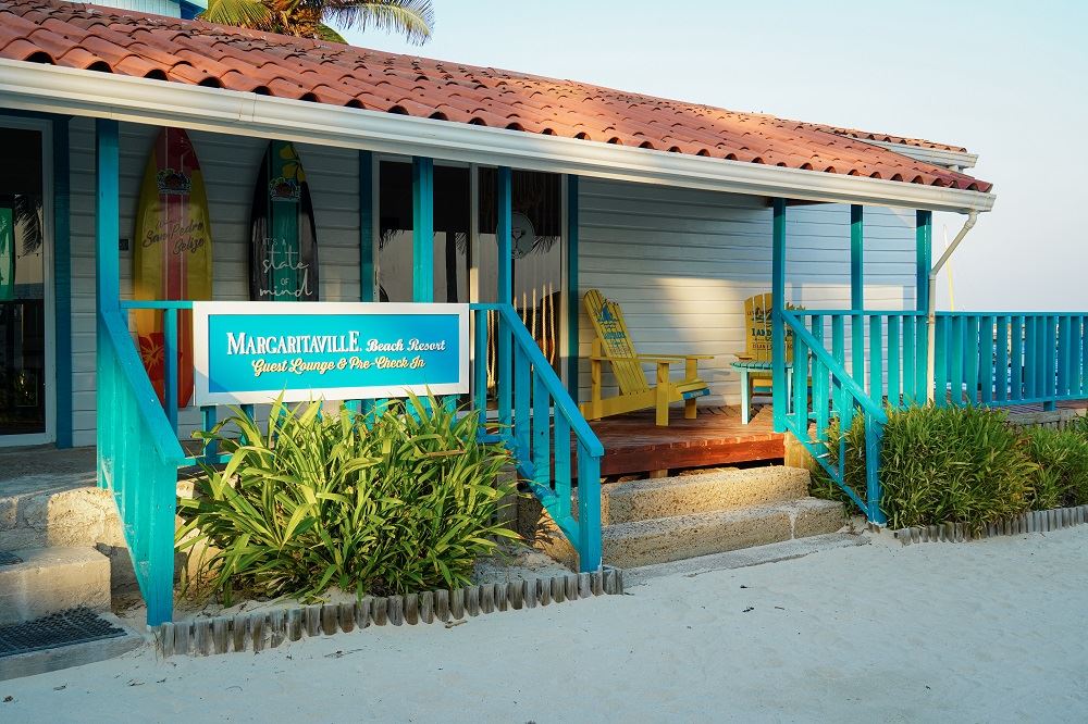 new Margaritaville resort entrance belize 