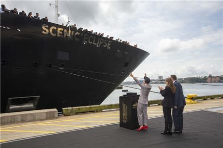 Dame Helen Mirren Christens New Scenic Eclipse In New York