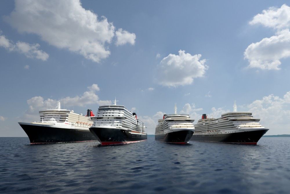 the four ship cunard cruise fleet