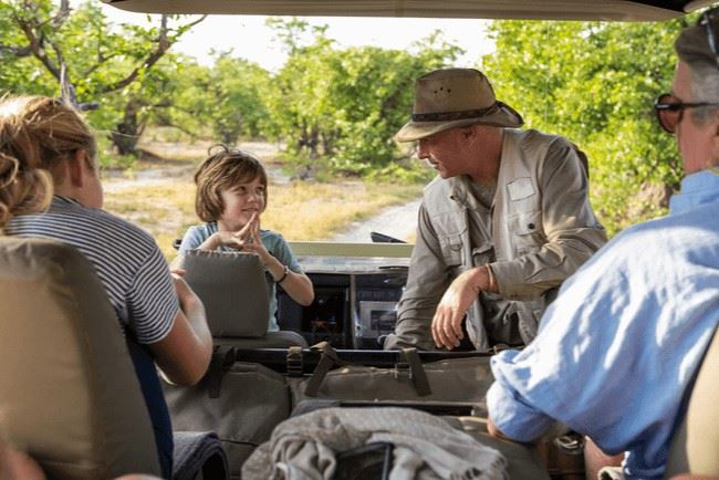 family on safari