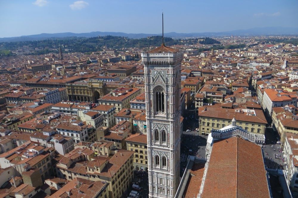 a bird's eye view of florence italy