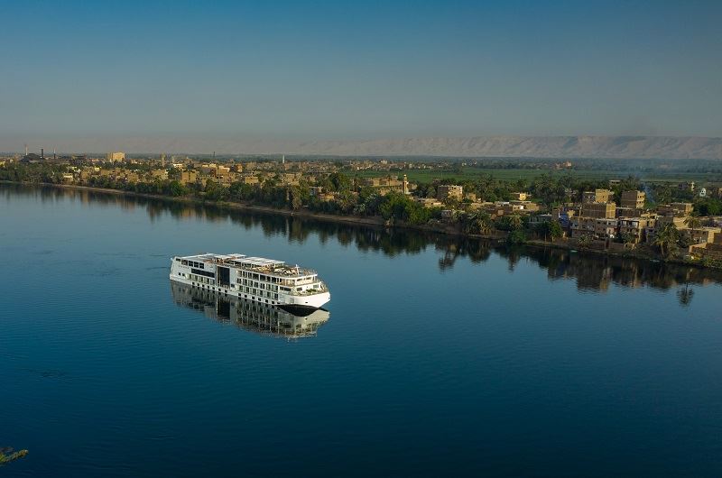 Viking Osiris river cruise ship sailing the Nile 