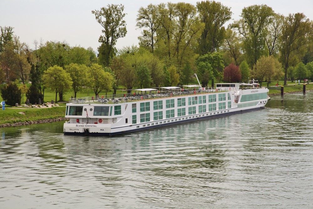 scenic crystal river cruise ship on the rhine river