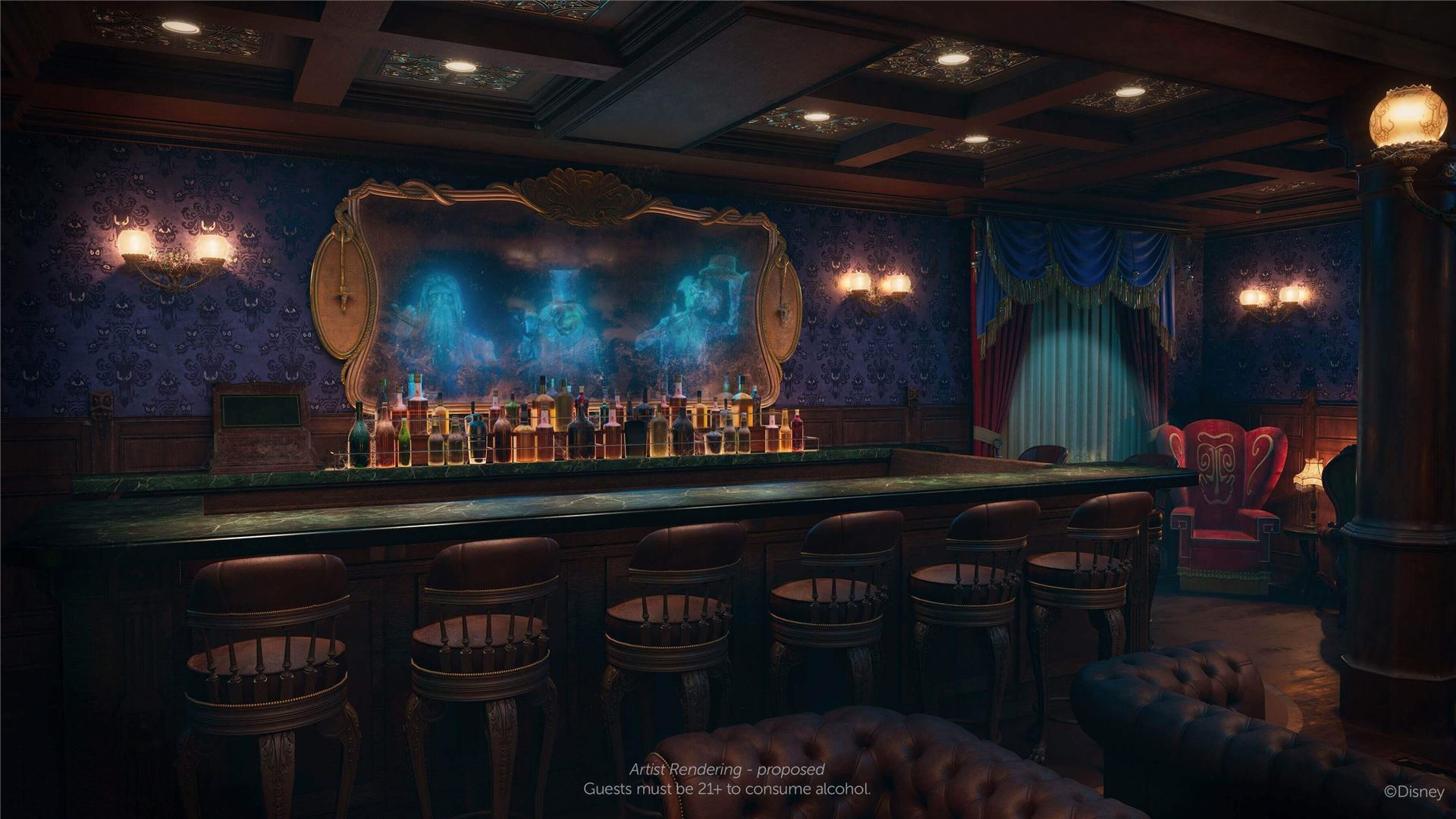 Disney Treasure Haunted Mansion Bar 