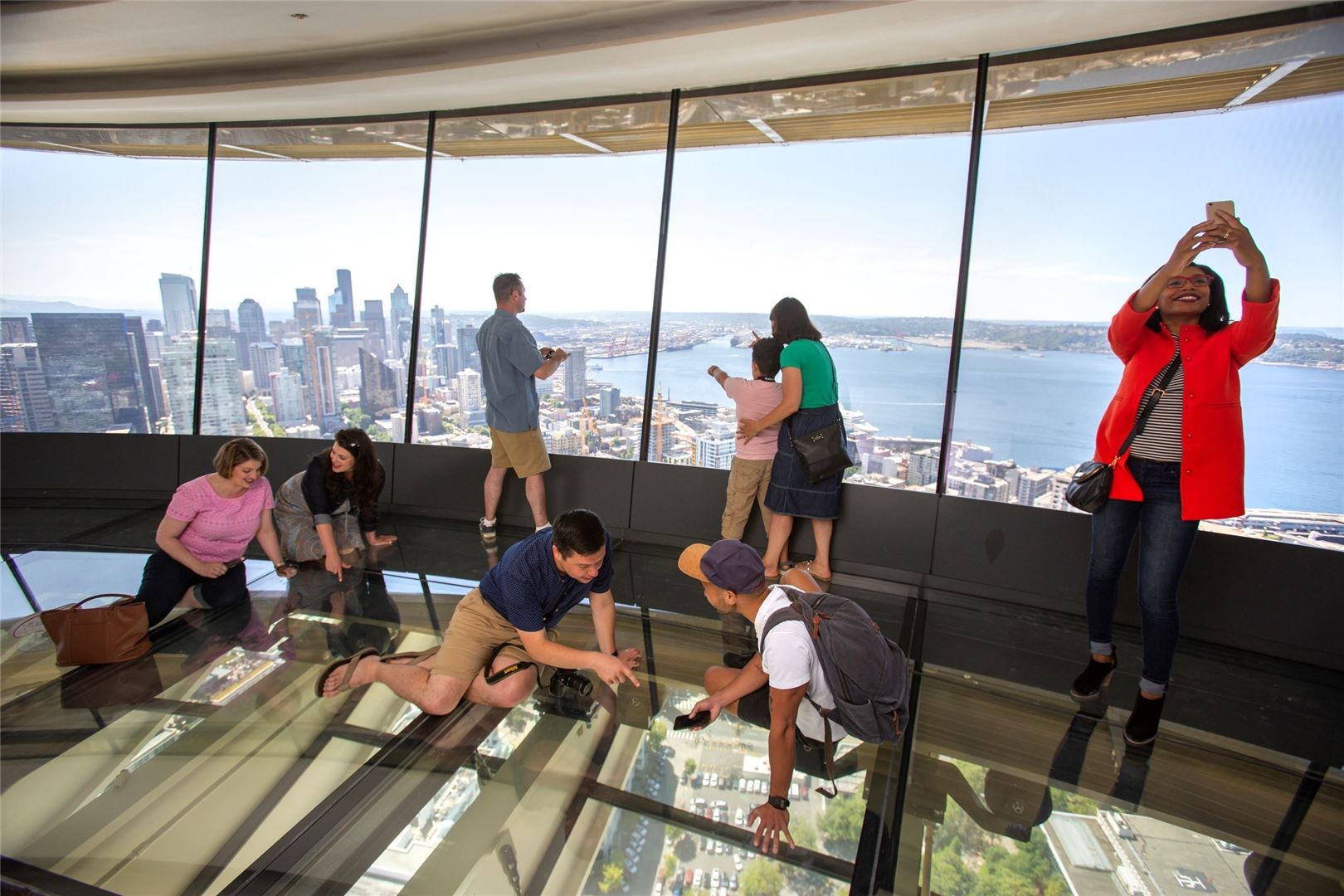 Seattle's Space Needle Debuts World's First Revolving Glass Floor