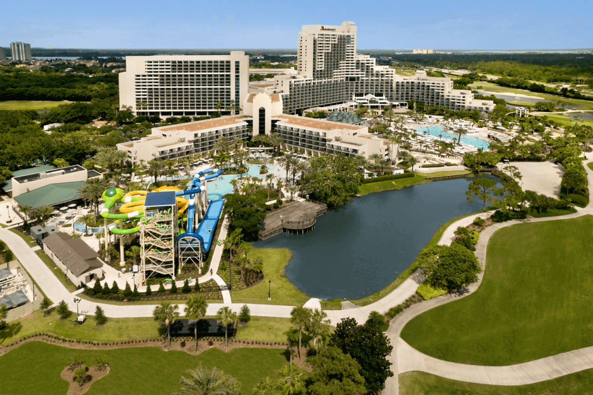 Aerial view of The Orlando World Center Marriott