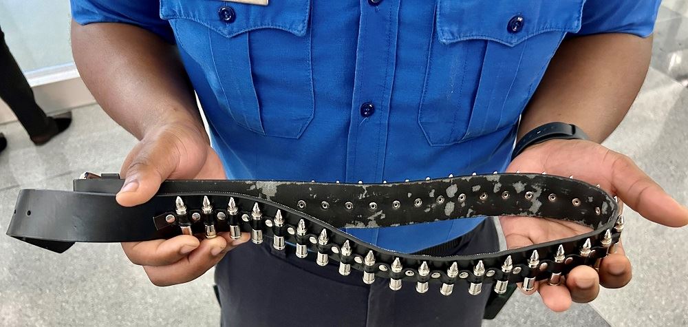 A fake bullet belt that the TSA confiscated last week at JFK International Airport. 