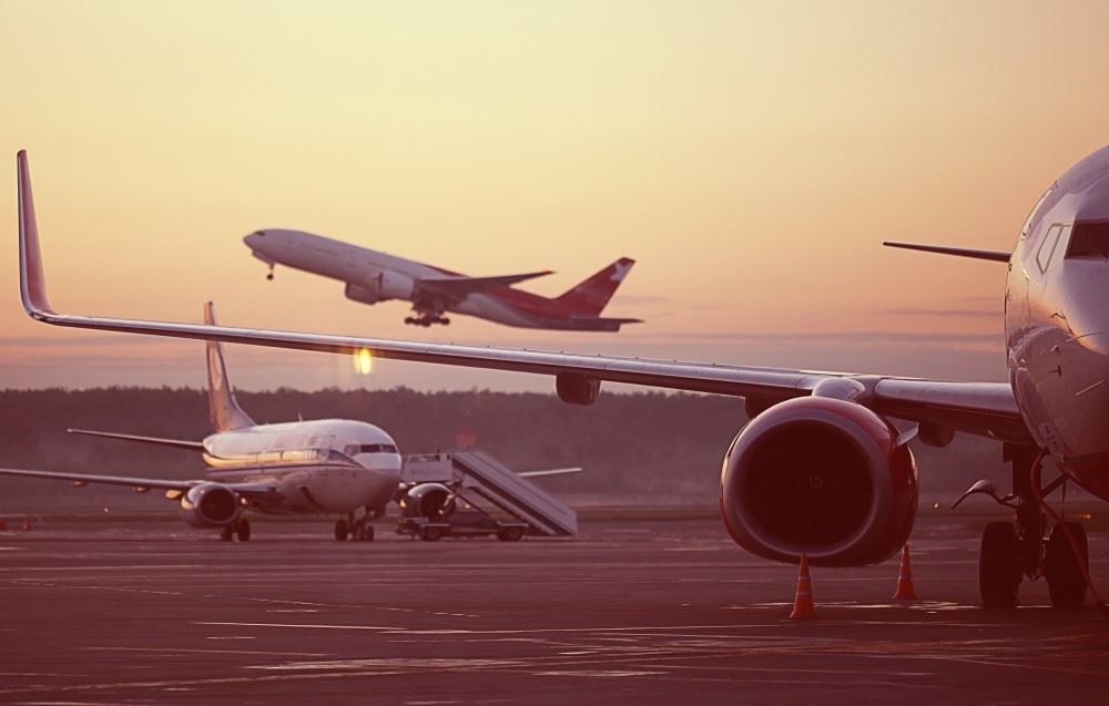 planes on a runway