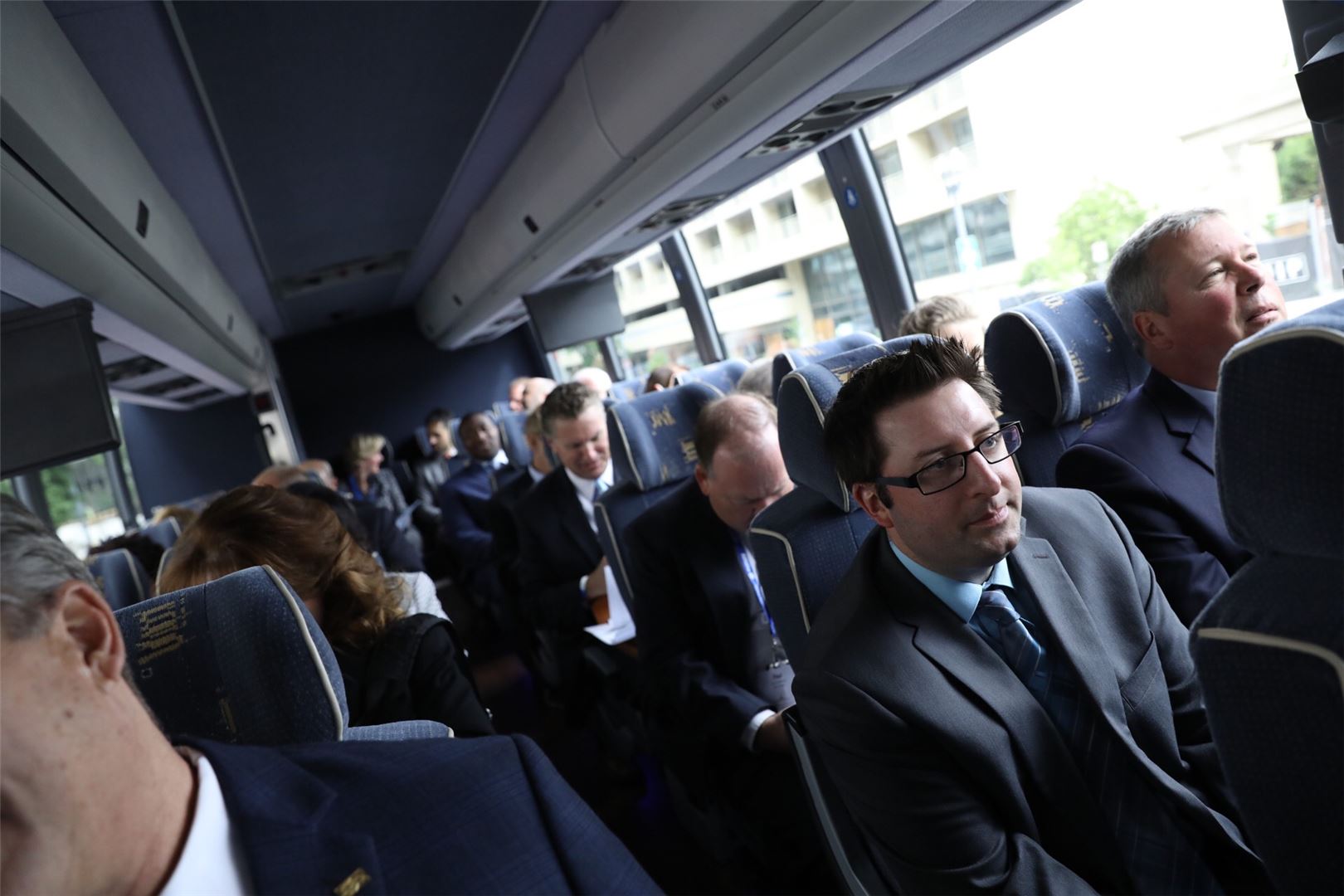 ASTA agents on bus to Capitol Hill