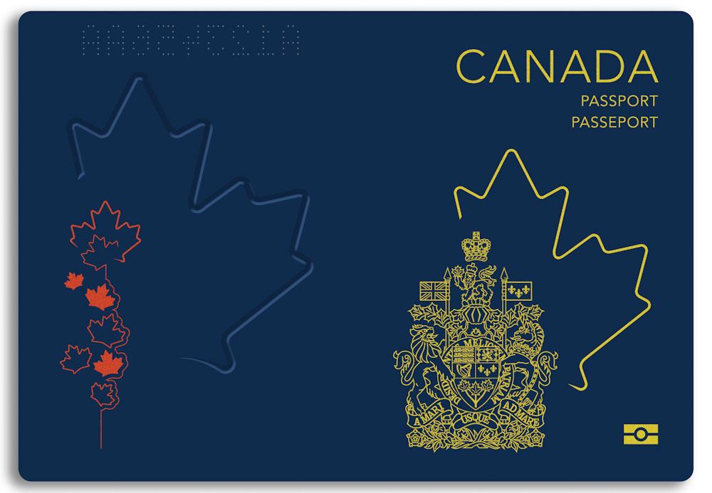 Cover of new Canadian passport 