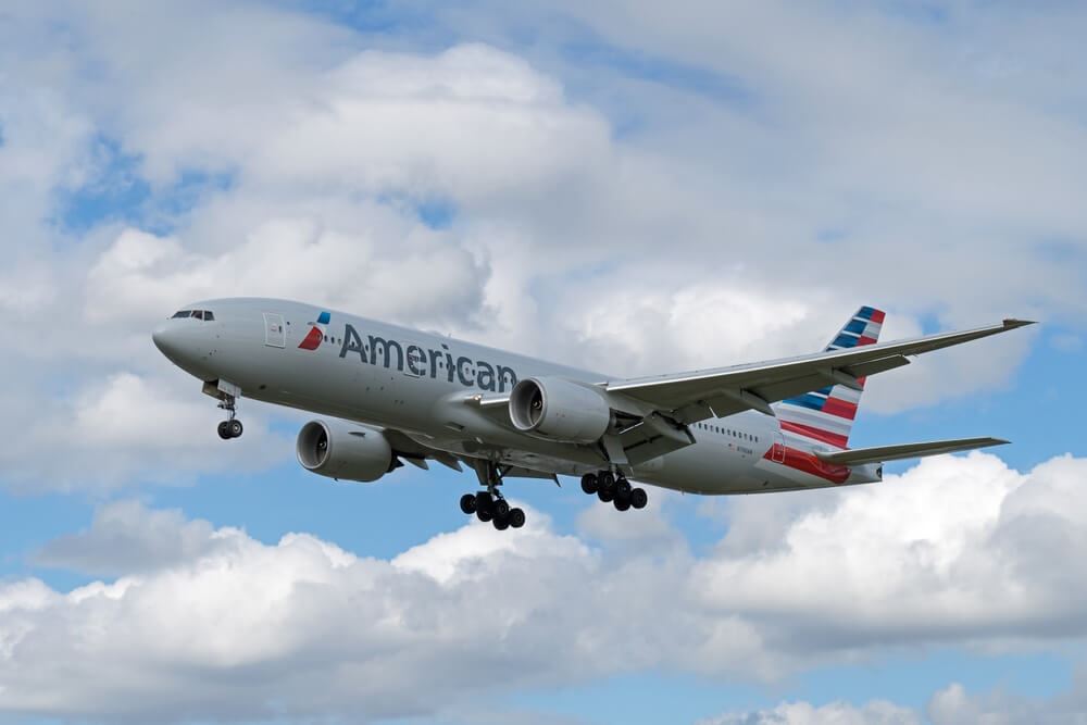 American Airlines 777 Flying in air 