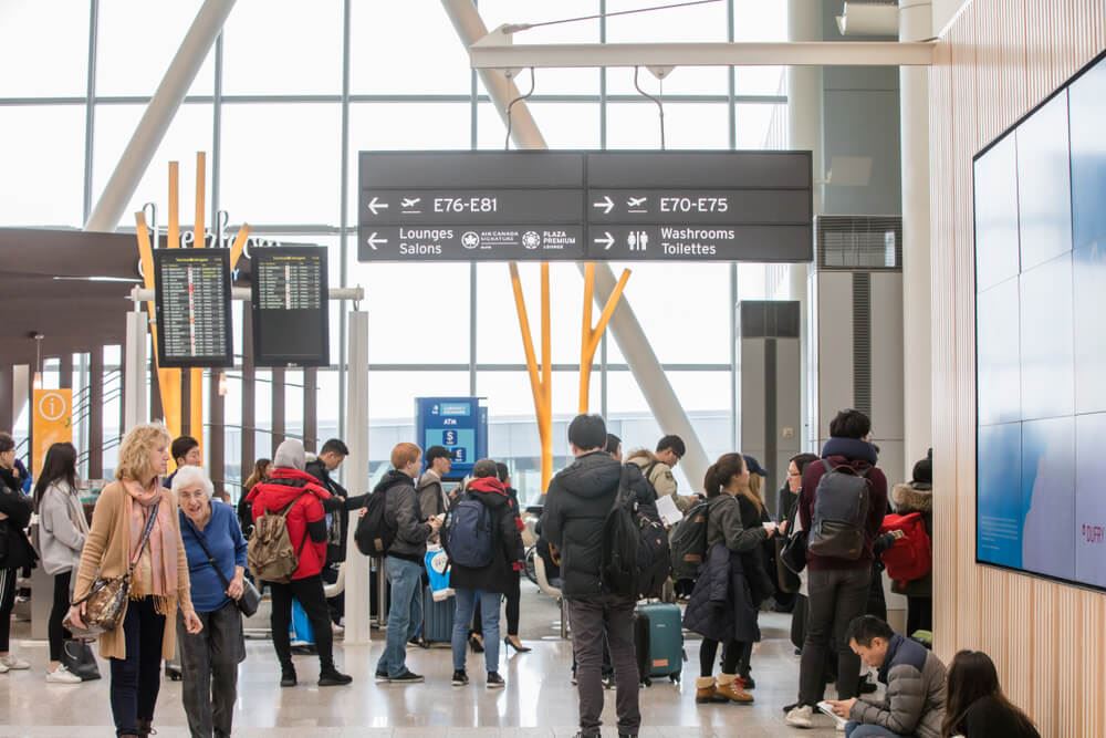 Toronto Pearson Airport Crowds 