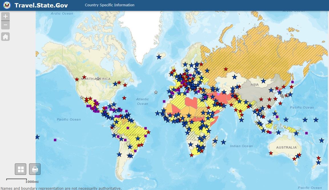 State Department Launches New Travel Advisory Program