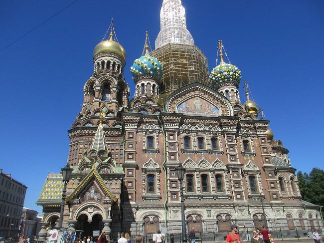 The Church of the Saviour on Spilled Blood in St. Petersburg Tauck Ponant Le Soleal Baltic Cruise Itinerary 