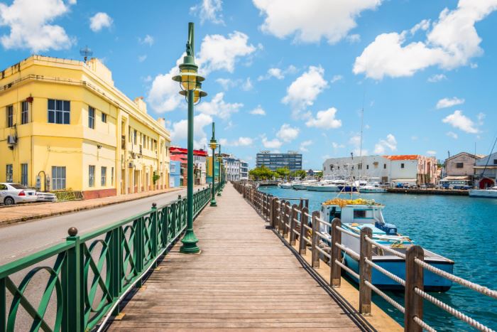 Promenade at marina of Bridgetown, Barbados