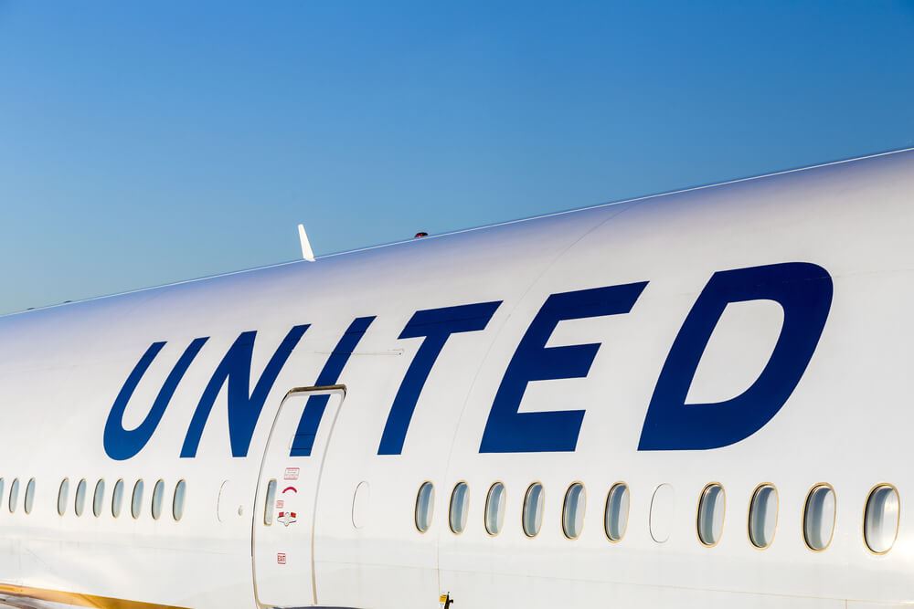 United Airlines Logo on Plane 