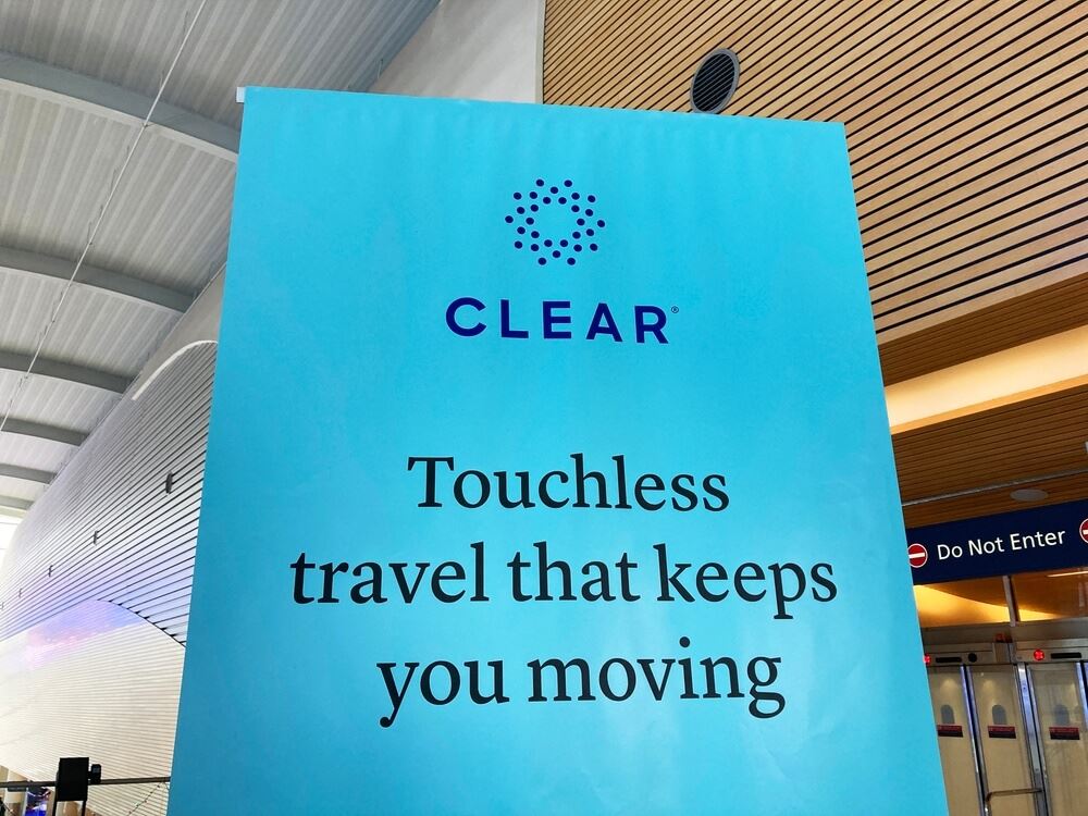 Advertisement for CLEAR in airport 