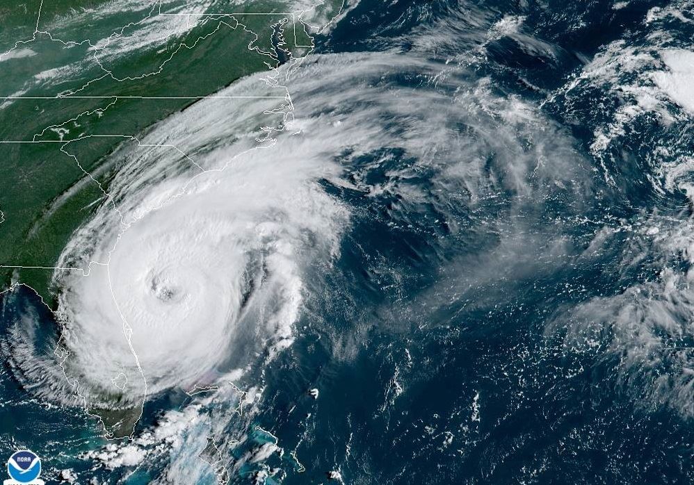 Hurricane Dorian, Now Category 2 Storm, Traveling Parallel to Florida Coast