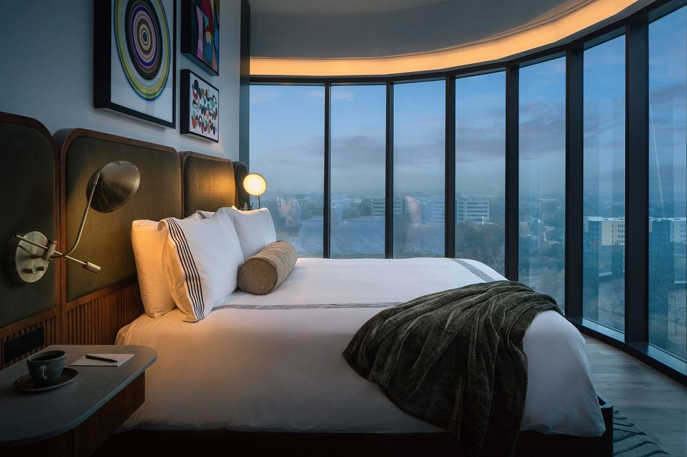 The view from the hotel's panoramic suites at Thompson Houston