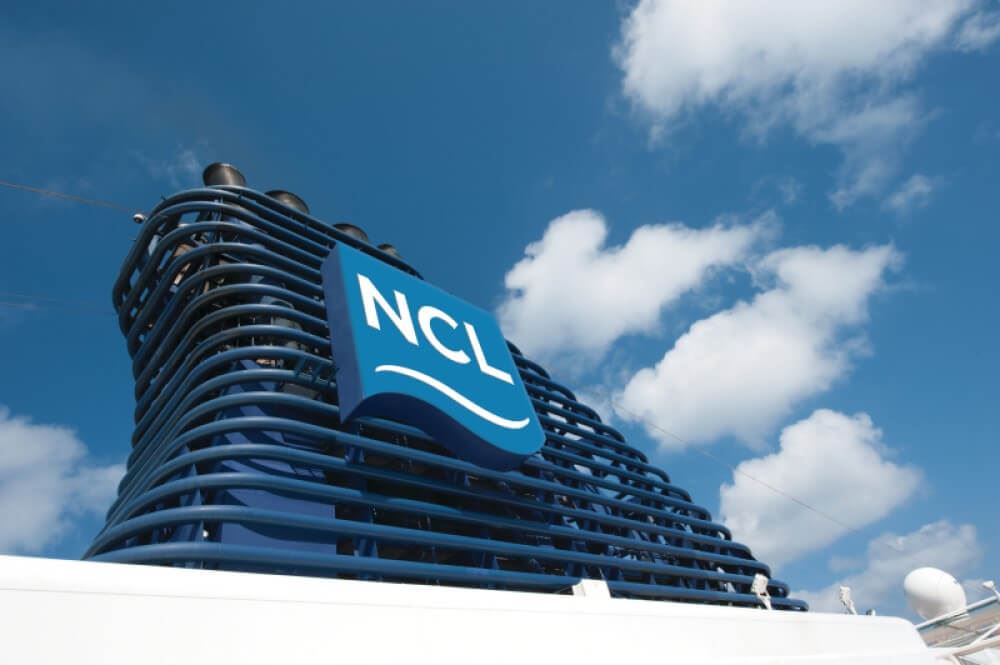 ncl logo on norwegian dawn cruise ship