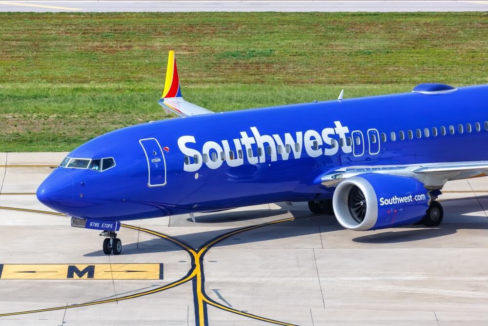 Southwest Airlines plane at Dallas Love Field 