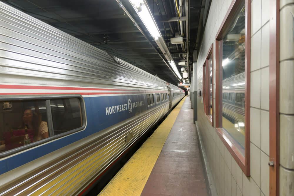 Amtrak Train New York Penn station