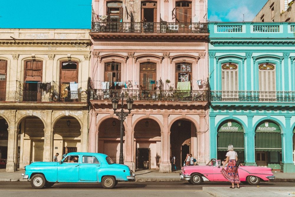 havana cuba with classic cars