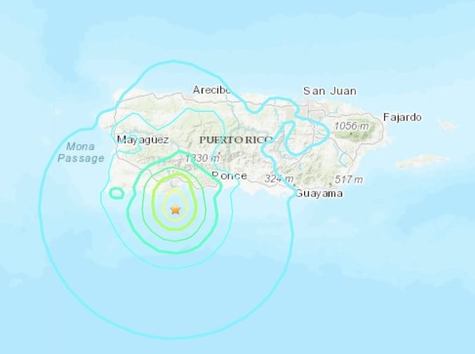 波多黎各被5.8级地震击中