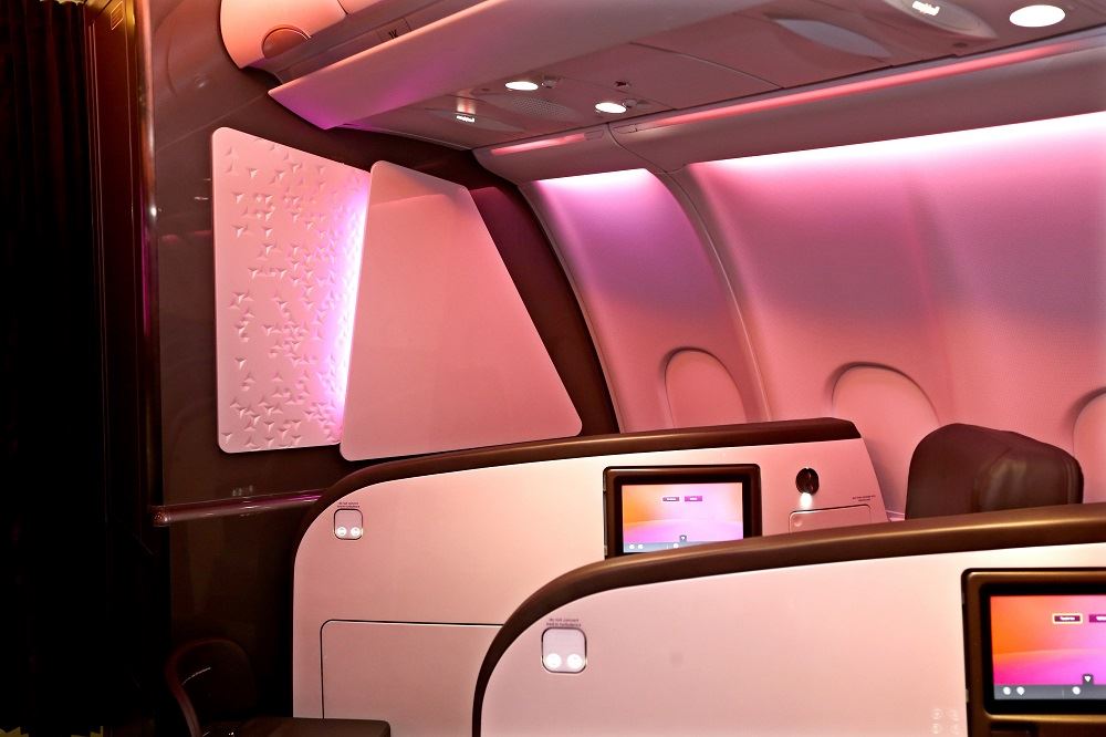 virgin atlantic plane interior